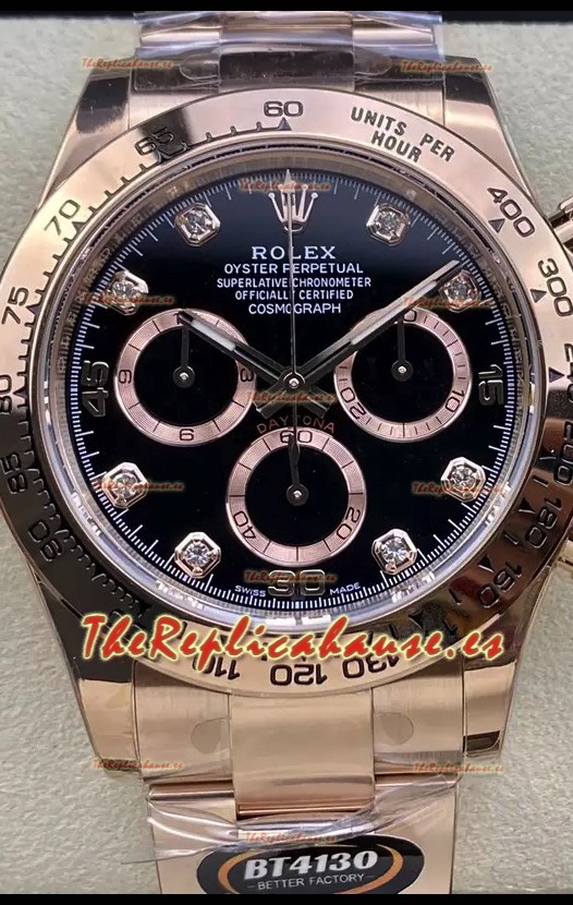 Rolex Cosmograph Daytona M116505 Oro Rosado Movimiento Original Cal.4130 - Reloj Acero 904L