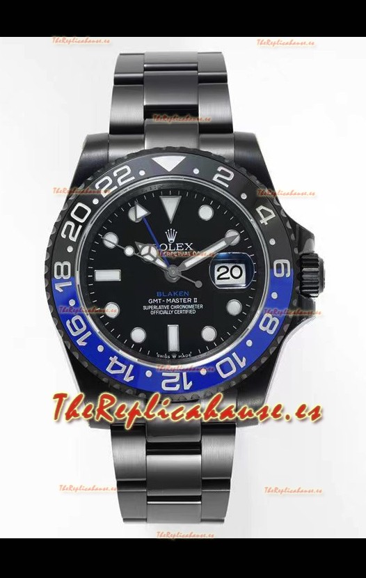 Rolex GMT Masters II REF.126710BLRO Batman BLAKEN Réplica Suiza - Acero 904L Revestido en DLC