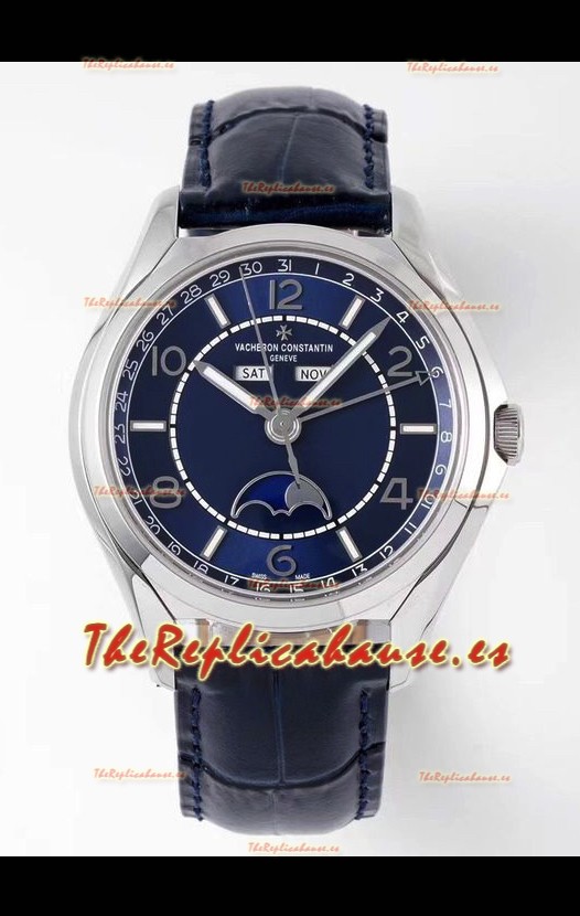 Vacheron Constantin Edición Fiftysix Reloj Acero 904L Réplica a Espejo 1:1 Dial Azul