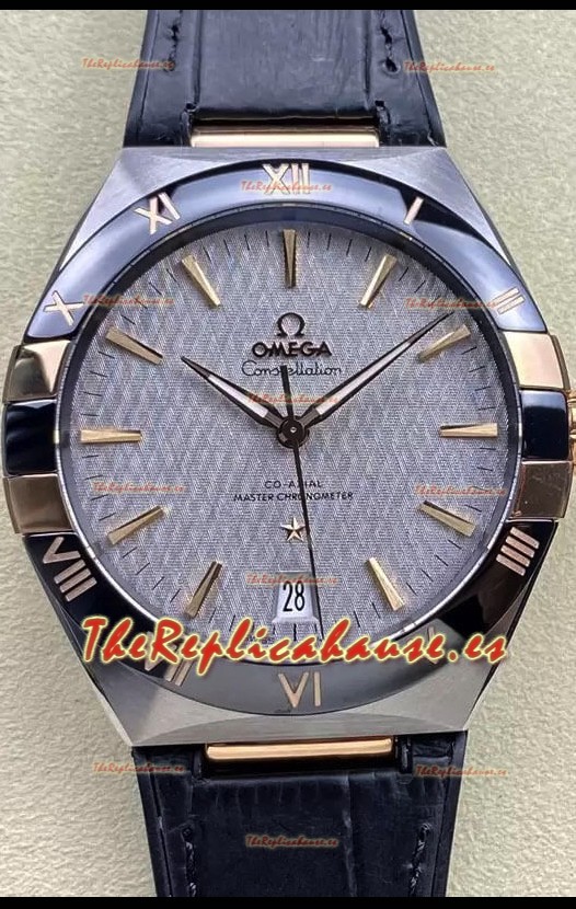 Omega Co-Axial Constellation 41MM Acero 904L - Dial Gris Reloj Réplica a Espejo 1:1
