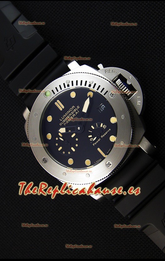 Panerai Luminor Submersible Reloj Réplica Japonés con Indicador de Reserva de Energía