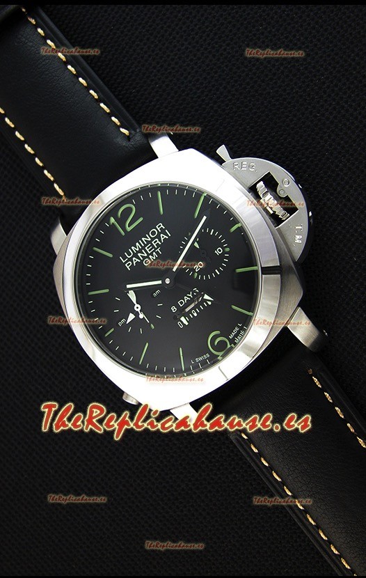 Panerai Luminor GMT Reloj Réplica Japonés con Indicador de Reserva de Energía de 8 días