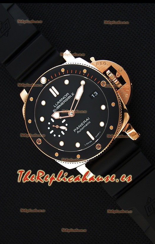 Panerai Luminor Submersible 3 days PAM684 Reloj Réplica Suizo a Espejo 1:1 en Oro Rosado