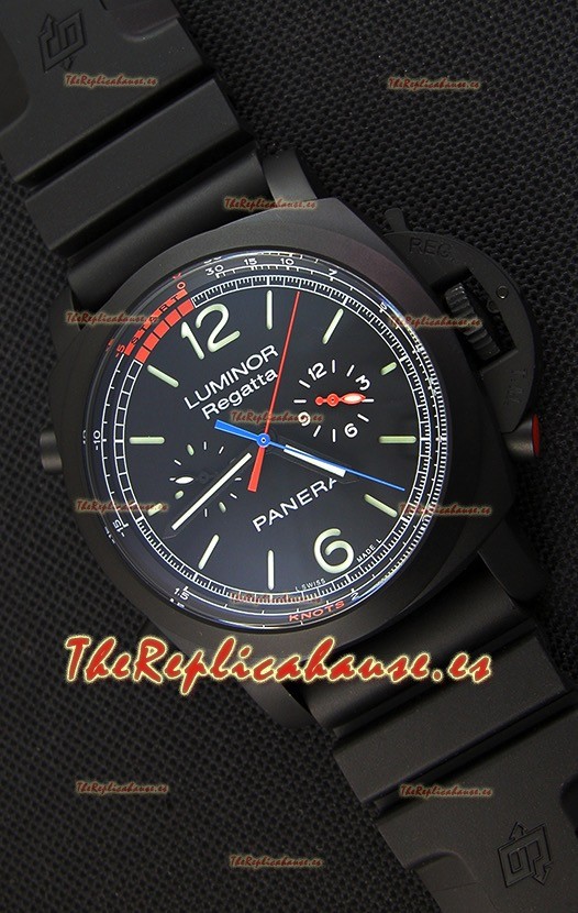 Panerai Luminor Regatta Reloj Réplica Japonés Caja revestida en PVD