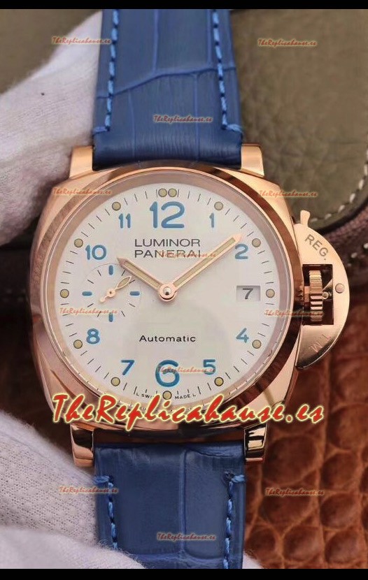 Panerai Luminor Edición DUE PAM756 Reloj Réplica a Espejo 1:1 Caja en Oro Rosado 42MM