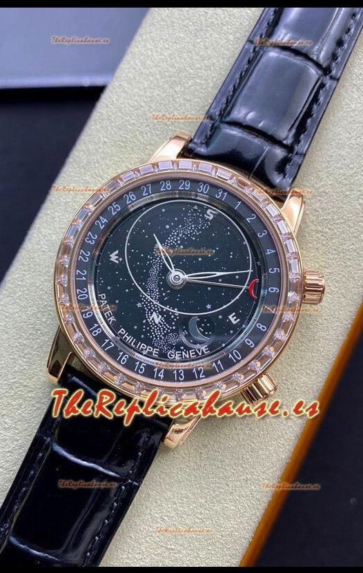 Patek Philippe 6104R Grand Compilations Reloj Réplica Suizo a Cuerda Manual - Bisel Diamantes