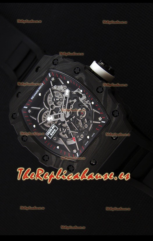 Richard Mille RM35-2 Rafael Nadal Caja de Carbón Forjado con Correa Negra