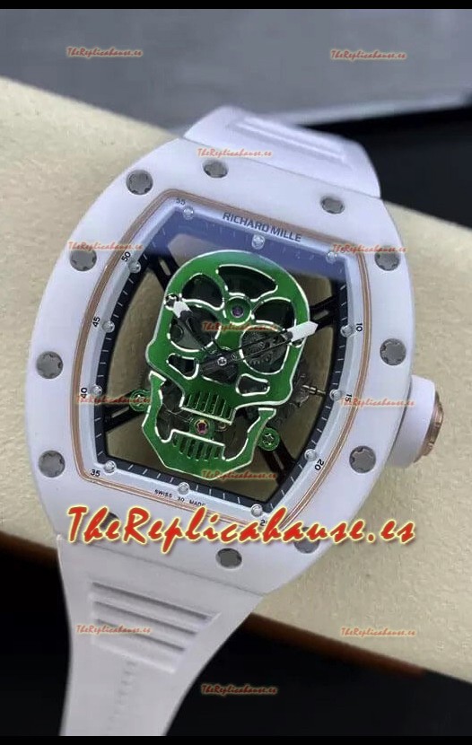 Richard Mille RM052-01 Reloj Edición Skull Genuino Tourbillon en Caja de Cerámica