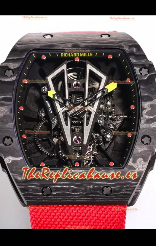 Richard Mille RM27-03 Rafael Nadal Genuino Movimiento Tourbillon Reloj Réplica a Espejo 1:1