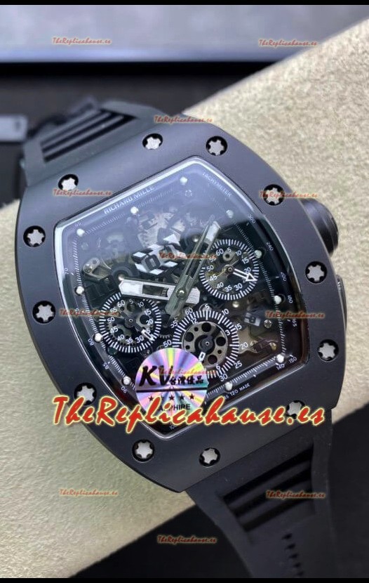 Richard Mille RM011 Felipe Massa Espejo 1:1 Reloj Caja de Cerámica Negra