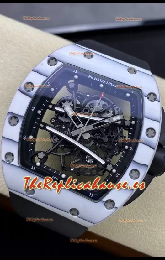 Richard Mille 61-01 Yohan Blake Genuino Movimiento Tourbillon Reloj Réplica Espejo 1:1