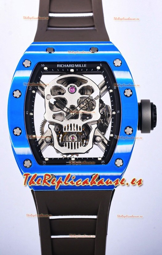 Richard Mille RM052-1 Tourbillon Caja de Carbono NTPT en Azul - Calidad Espejo 1:1