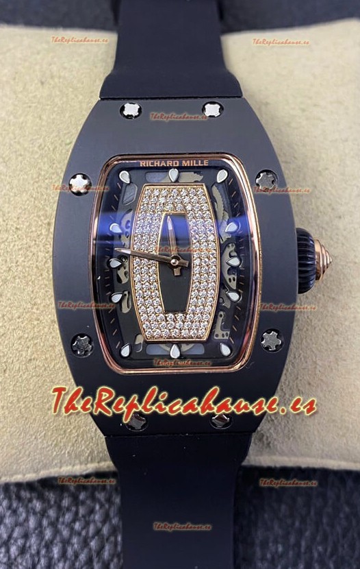 Richard Mille RM-07-01 Caja Revestida DLC Ladies Reloj Réplica Suizo 1:1