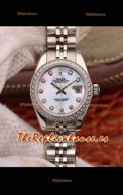 Rolex Datejust Ladies 28MM Movimiento Cal.3135 Réplica Suiza en Caja de Acero 904L