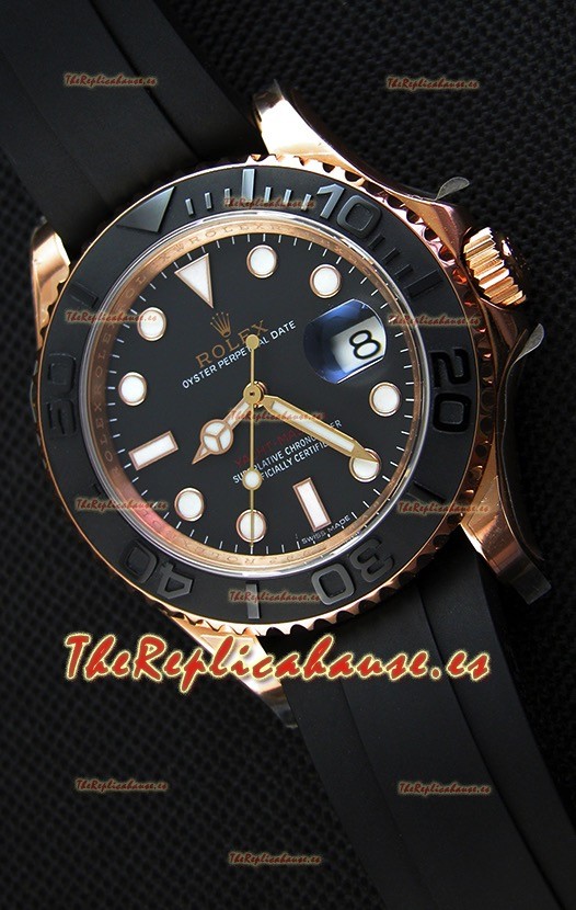Rolex Yachtmaster 116655 Reloj de Acero 904L a Espejo 1:1 Movimiento Suizo Cal.3135 Everose 40MM