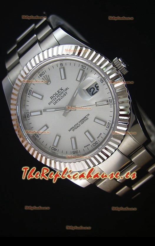 Rolex Datejust Reloj Réplica Japonés - Dial Gris en 36MM con correa Oyster