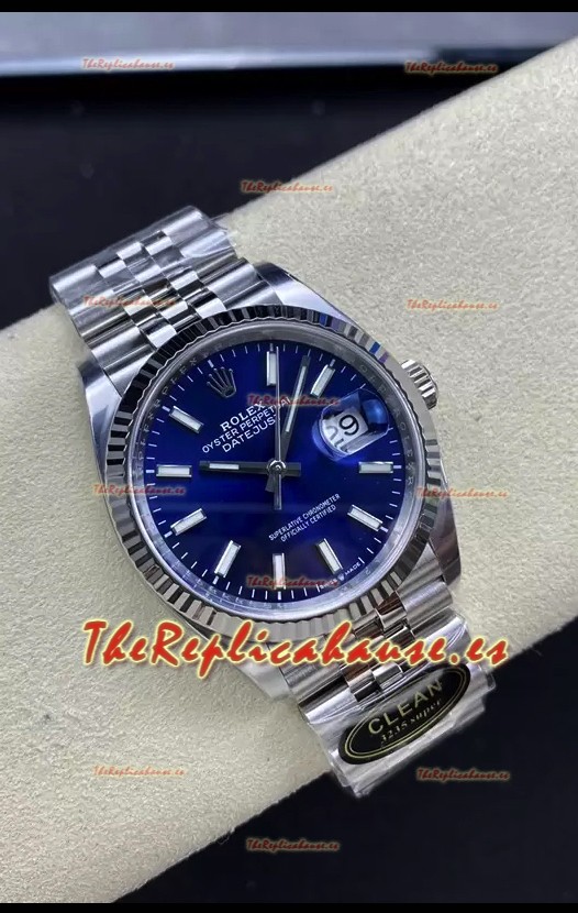Rolex Datejust Movimiento Cal.3235 Réplica Espejo 1:1 Acero 904L 36MM - Dial Azul