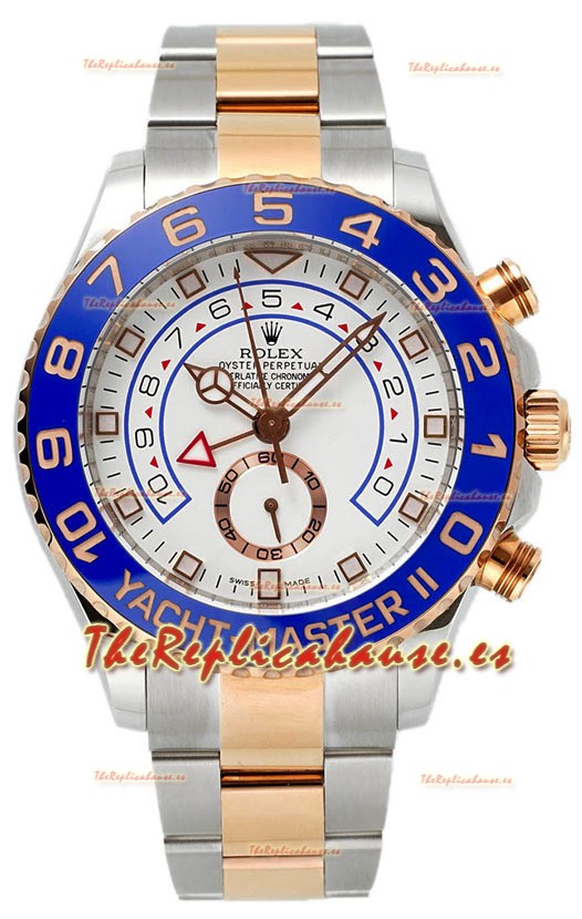 Rolex Yachtmaster II Acero Inoxidable Ref.116681 Dos Tonos Reloj Réplica Espejo 1:1