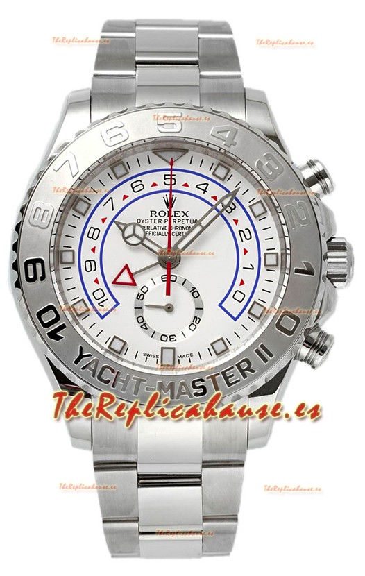 Rolex Yachtmaster II Acero Inoxidable Ref.116689 Oro Blanco Bisel chapado en Oro