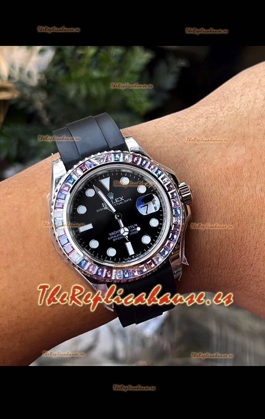 Rolex Yachtmaster 126679 Oro Blanco Diamantes Suizo Cal.3235 Reloj Acero 904L 1:1 Ultimate