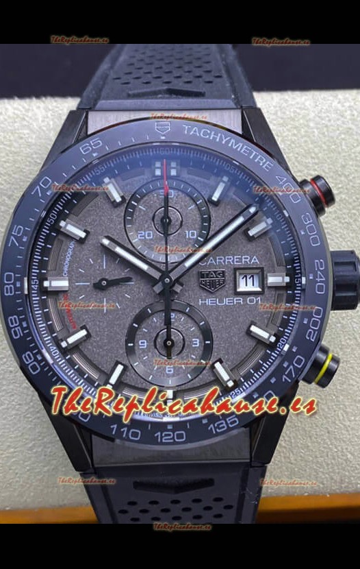 Tag Heuer Carrera Heuer 01 Reloj Réplica Suizo en Caja de Cerámica - Dial Gris