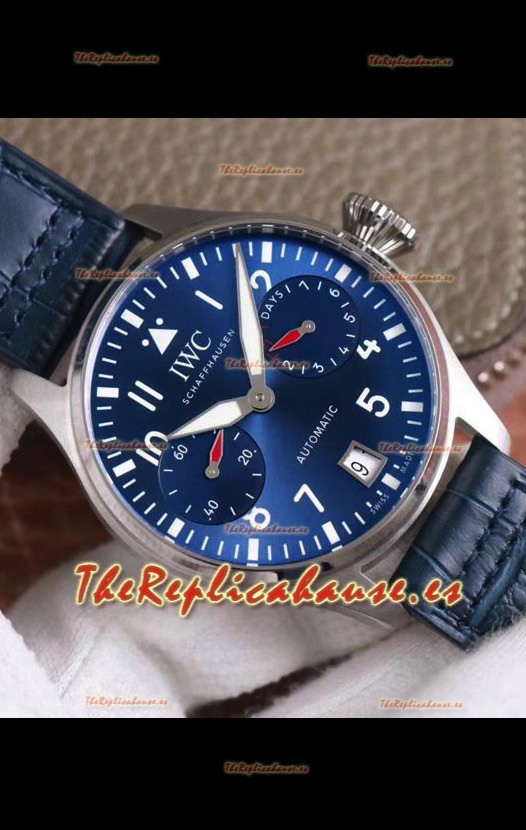 IWC Big Pilot Edición Power Reserve Reloj Réplica Suizo en Dial Azul Calidad a Espejo 1:1