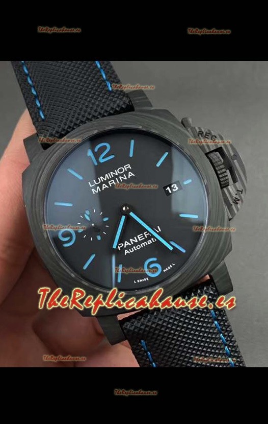 Panerai Luminor Edición Marina Carbotech PAM1661 Reloj Réplica a Espejo 1:1 Caja en Carbono