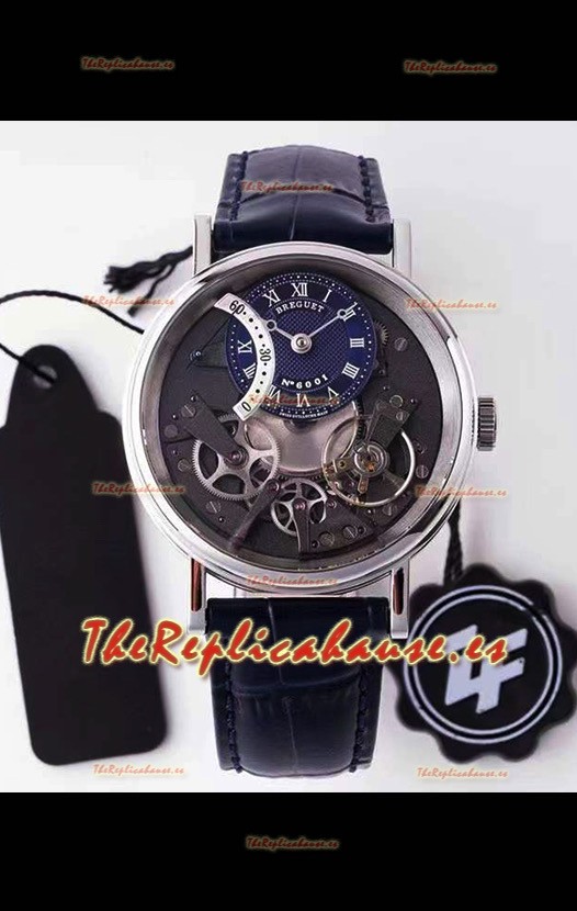 Breguet Tradition 7057BR/R9/9W6 Caja de Acero Dual Tourbillon Reloj Réplica Suizo