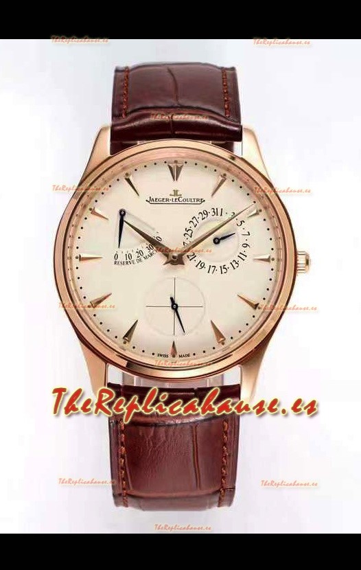 Jaeger-LeCoultre Master Ultra Fino Réserve De Marche Reloj Réplica a Espejo 1:1
