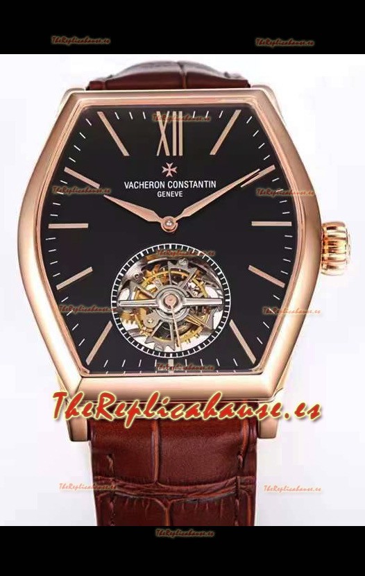 Vacheron Constantin Malte Tourbillon Reloj Réplica Suizo Calidad a Espejo 1:1 Oro Rosado