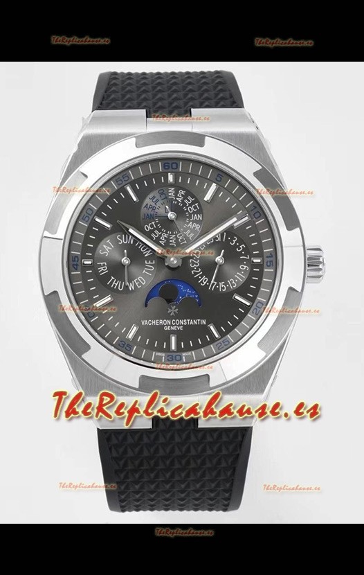 Vacheron Constantin Overseas Perpetual Calendar Ultra-Fino Dial Gris Caja en Acero Réplica