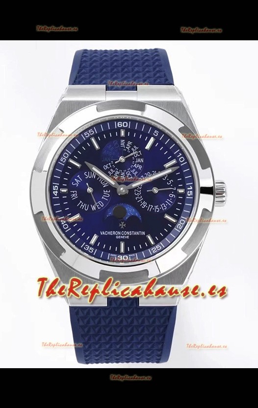 Vacheron Constantin Overseas Perpetual Calendar Ultra-Fino Reloj Réplica Caja en Acero Dial Azul