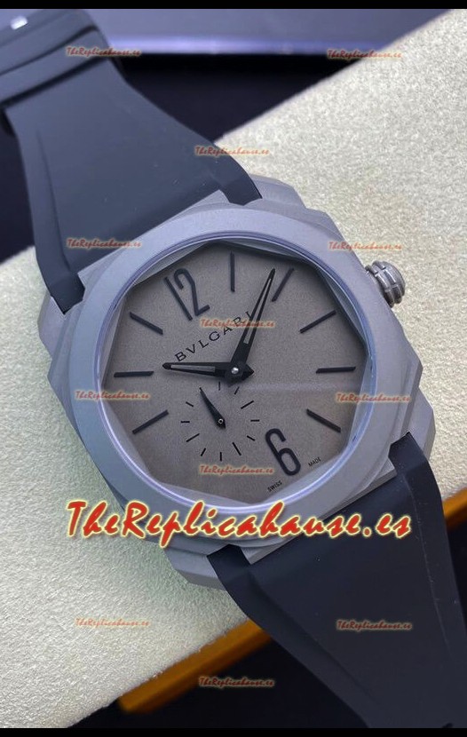 Bvlgari Octo Finissmo Edición Réplica a Espejo 1:1 Areneado Caja en Cerámica