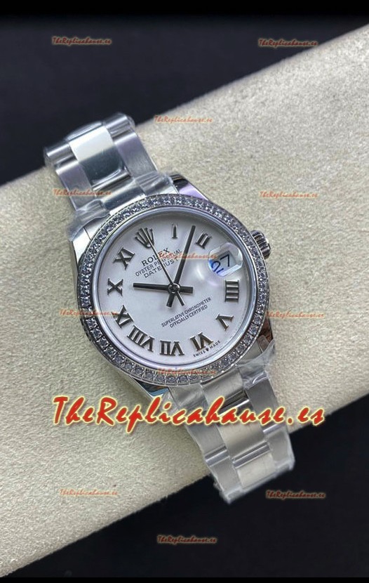 Rolex Datejust 278384 31MM Reloj Réplica Suizo en Acero 904L Dial Blanco - Réplica a Espejo 1:1