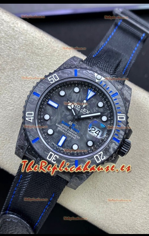 Rolex Submariner DiW Edición Fibra de Carbono Reloj Réplica Suiza - Réplia a Espejo 1:1