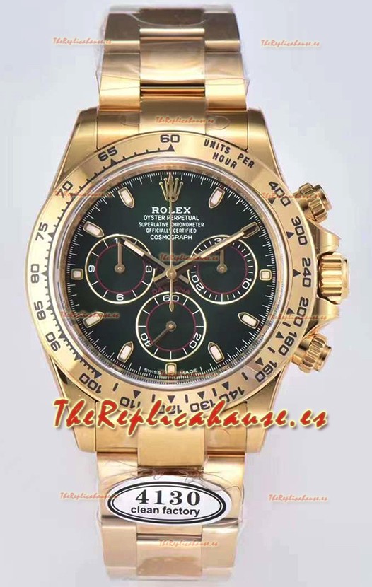 Rolex Cosmograph Daytona 116508 Oro Amarillo Movimiento Original Cal.4130 - Reloj de Acero Ultimate 904L Mejorado