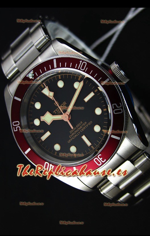 Tudor Heritage Black Bay Red Bezel Reloj Réplica Suizo a Espejo 1:1