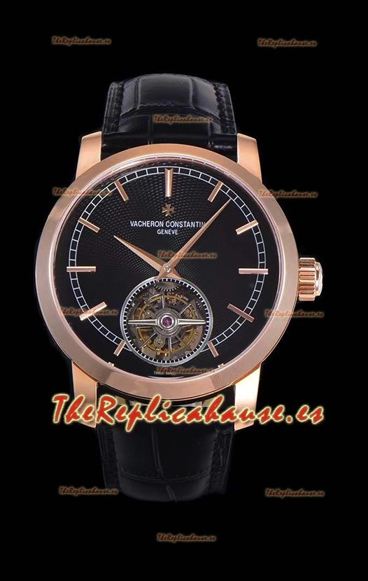 Vacheron Constantin Minute Repeater Tourbillon Reloj Réplica Suizo con Caja de Acero 44MM Oro Rosado