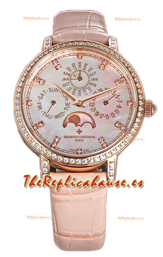 Vacheron Constantin Traditionelle Perpetual Calendar Ultra-Thin Oro Rosado Réplica Suiza 