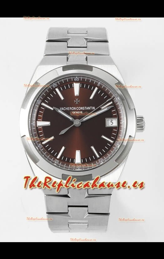 Vacheron Constantin Overseas Réplica Suiza a Espejo 1:1 Dial Marrón - Correa Acero