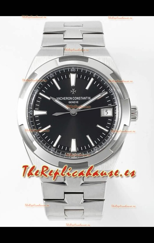 Vacheron Constantin Overseas Réplica Suiza a Espejo 1:1 Dial Negro - Correa Acero