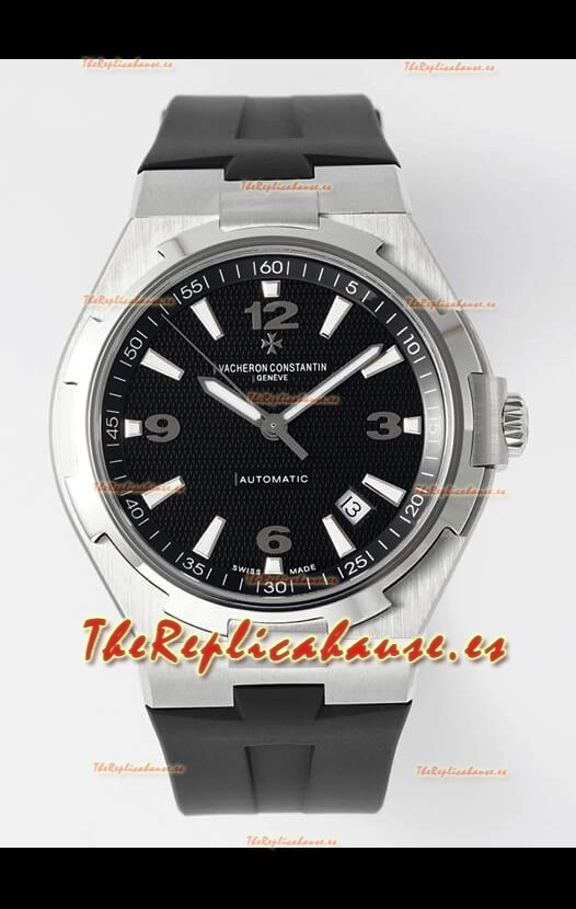 Vacheron Constantin Overseas Réplica Suiza a Espejo 1:1 Dial Negro - Correa Goma
