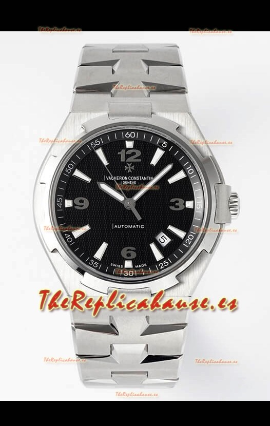 Vacheron Constantin Overseas Réplica Suiza a Espejo 1:1 Dial Negro - Correa Acero