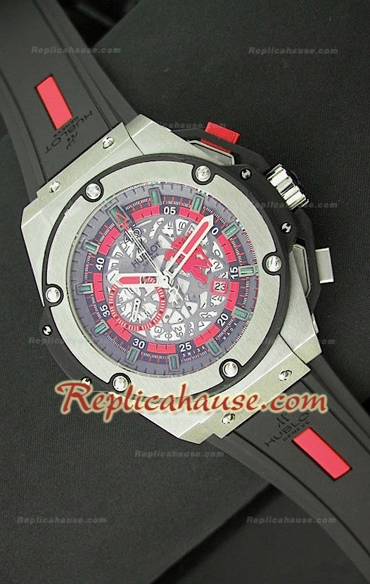 Hublot Big Bang Keng Power Manchester United Reloj Japonés en Acero