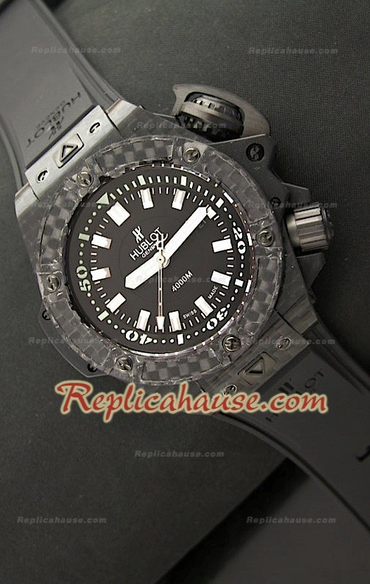 Hublot Big Bang Reloj Japonés Sumergible 4000M de Carbón 
