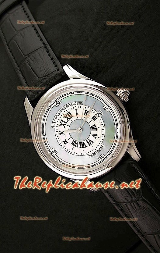 Mont Blanc Mechanique Horlogere Reloj Suizo con Esfera Madre Perla