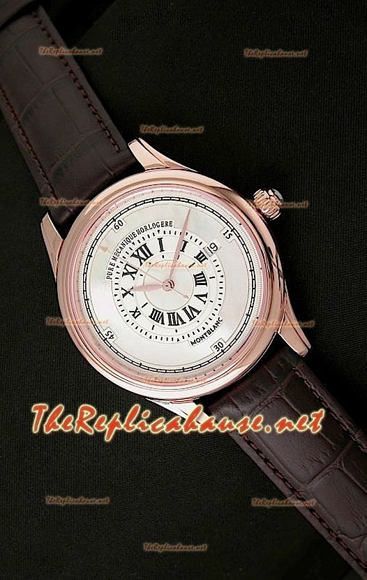 Mont Blanc Mechanique Horlogere Reloj Suizo en Oro Rosa