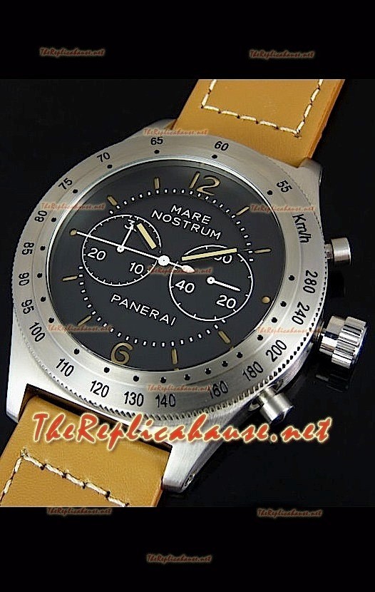 Reloj japonés Panerai Mare Nostrum en caja de acero