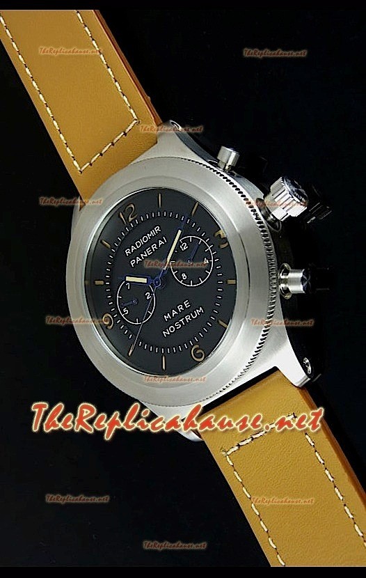 Reloj japonés Panerai Mare Nostrum en estuche de acero 
