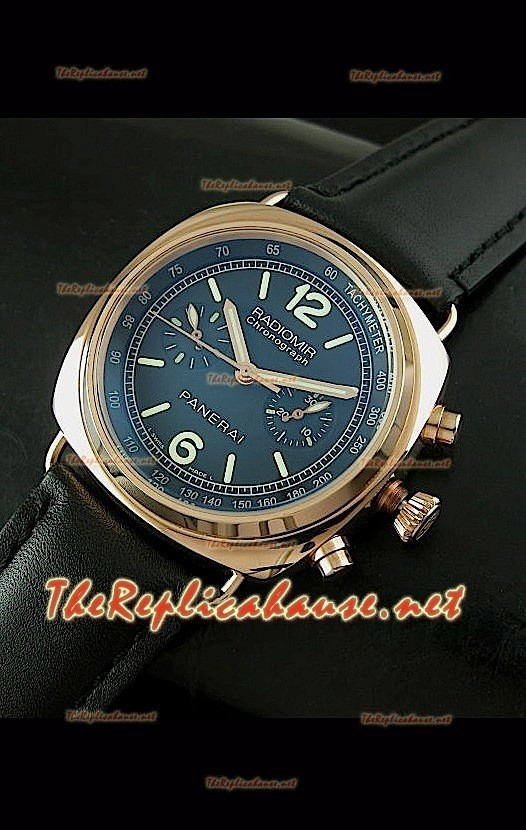 Reloj japonés Réplica Panerai Radiomir de oro rosa 